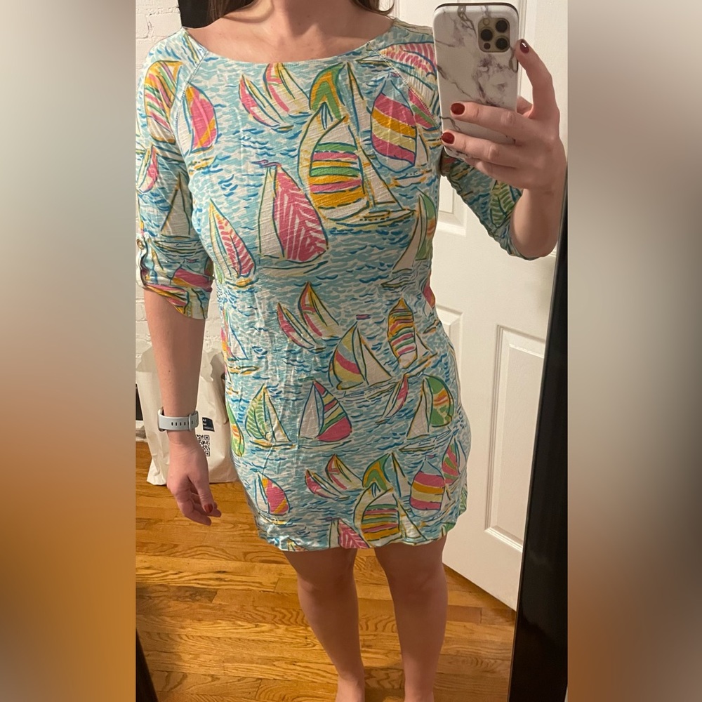 Lilly Pulitzer You Gotta Regatta Sailboat Print dress